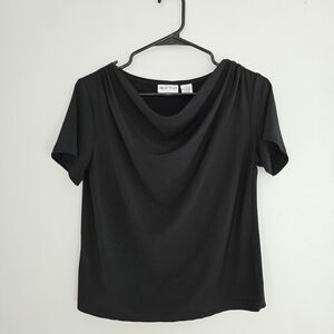 Apparenza Classic Black Short Sleeve Top